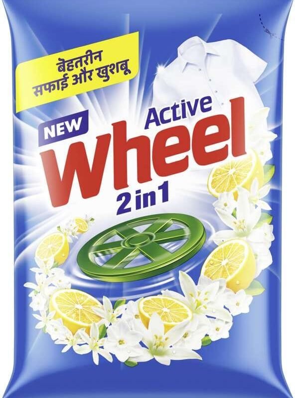 Wheel Active 2 in 1 Detergent Powder – Clean and Fresh (Blue) 1kg
