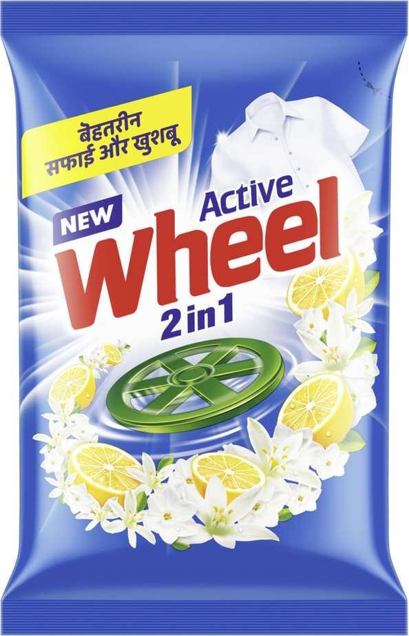 Wheel Active 2 in 1 Detergent Powder – Clean and Fresh (Blue) 1kg