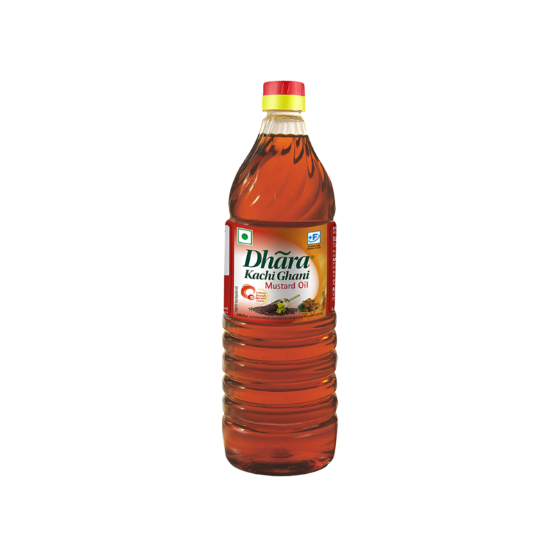 Dhara Kachi Ghani Mustard Oil (0% Trans Fat) 1L