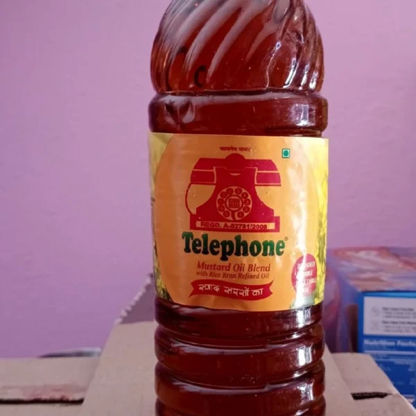 Telephone Kachi Ghani Mustard Oil (500ml)
