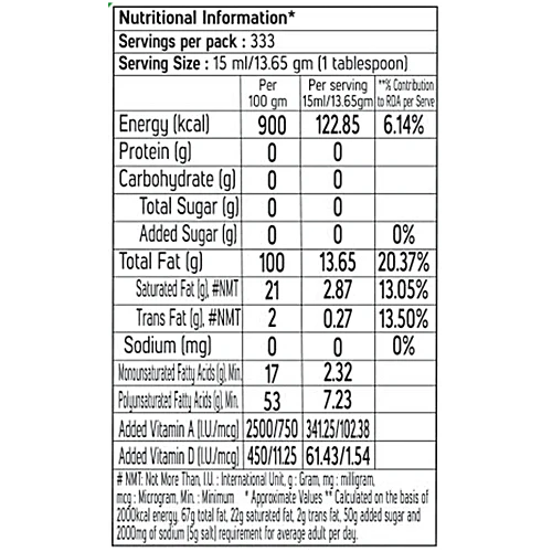 Fortune Soya Health Refined Soyabean Oil, 5L