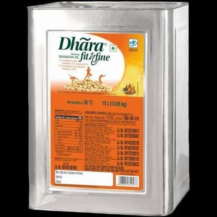 Dhara Kachi Ghani Mustard Oil (0% Trans Fat) 15l Tin