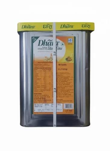 Dhara Kachi Ghani Mustard Oil (0% Trans Fat) 15l Tin