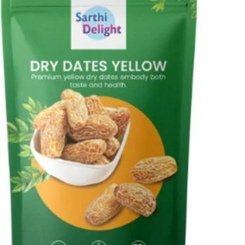 Sarthi Delight Yellow Dry Dates 1kg | Traditional Chhuhara for Fitness & Natural Energy Boost Dry Dates (1 x 1000 g)