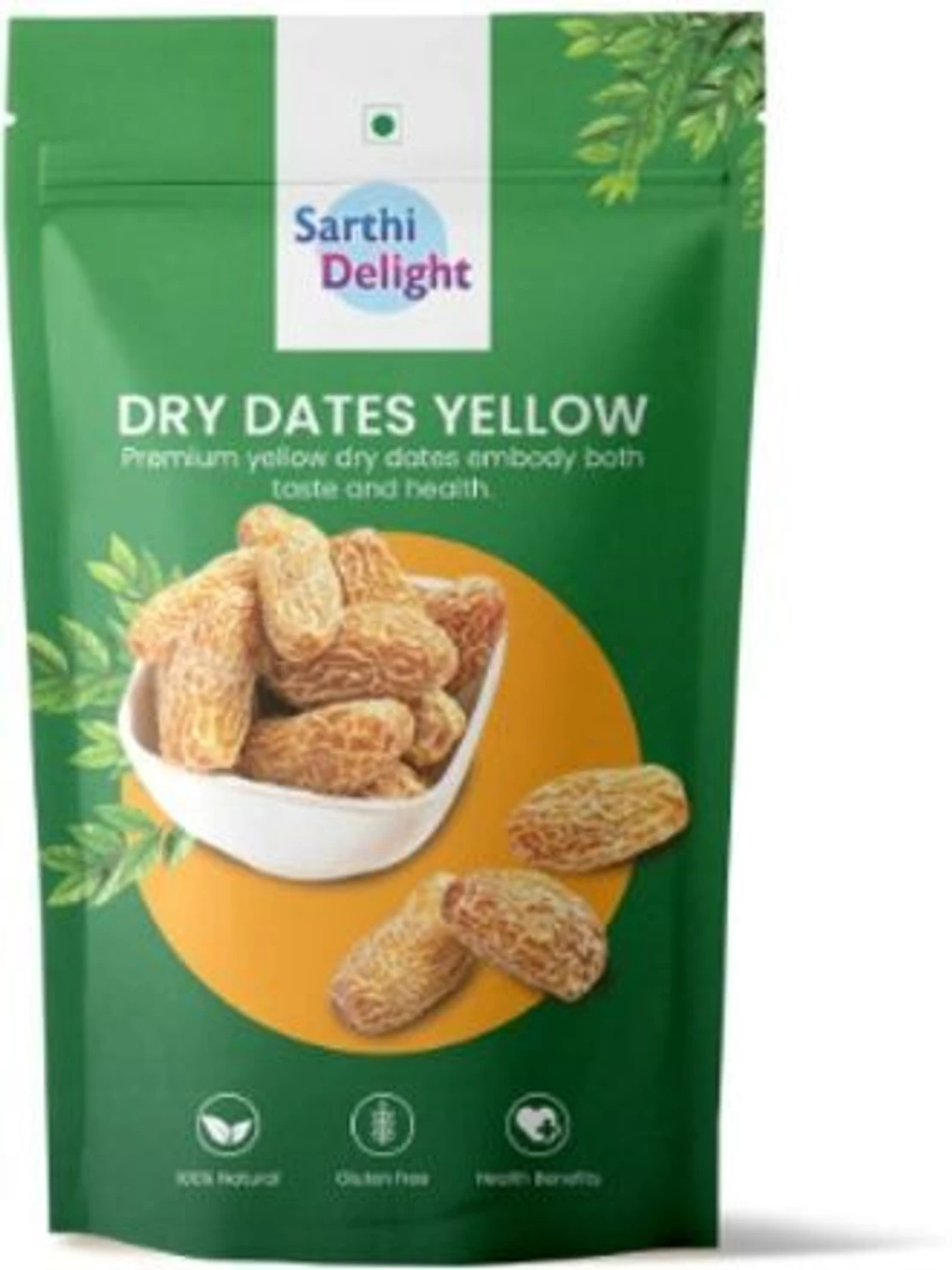 Sarthi Delight Yellow Dry Dates 1kg | Traditional Chhuhara for Fitness & Natural Energy Boost Dry Dates (1 x 1000 g)
