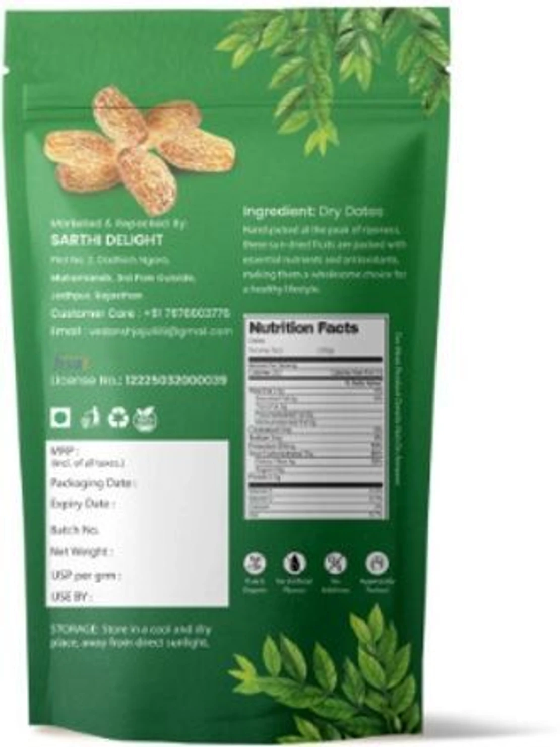 Sarthi Delight Yellow Dry Dates 1kg | Traditional Chhuhara for Fitness & Natural Energy Boost Dry Dates (1 x 1000 g)