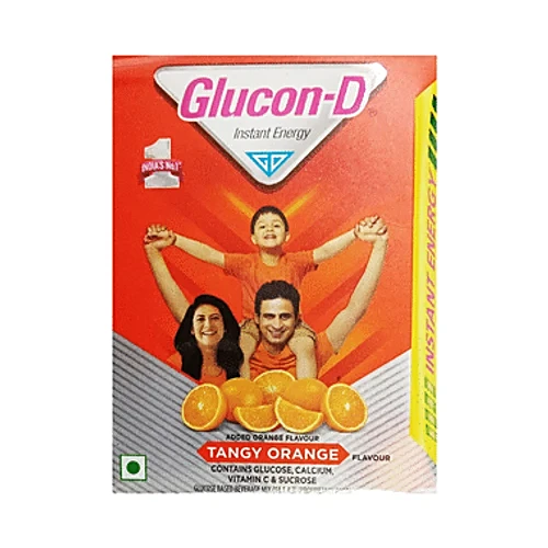 Glucon-D with Glucose, Calcium, Vitamin C & Sucrose | Nutrition Booster Tangy Orange, 200 gm