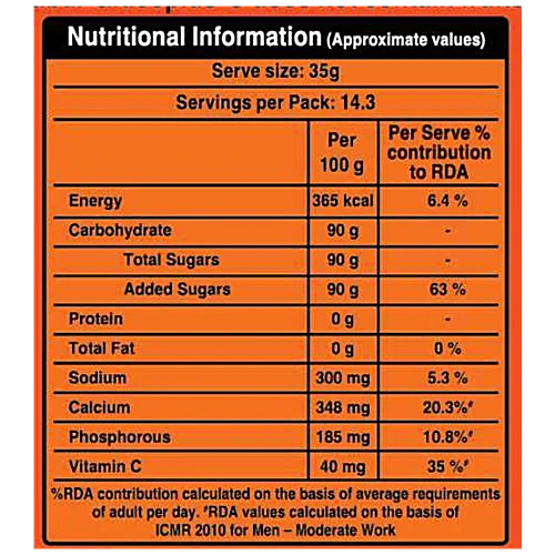Dabur Glucoplus-C Instant Glucose - Juicy Orange Flavour, 500 g
