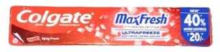Colgate MaxFresh Toothpaste – Blue Gel With Menthol For Super Fresh Breath, Peppermint Ice,42g