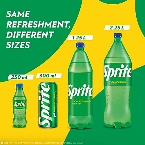 Sprite Soft Drink - Refreshing, 1 L PET Bottle