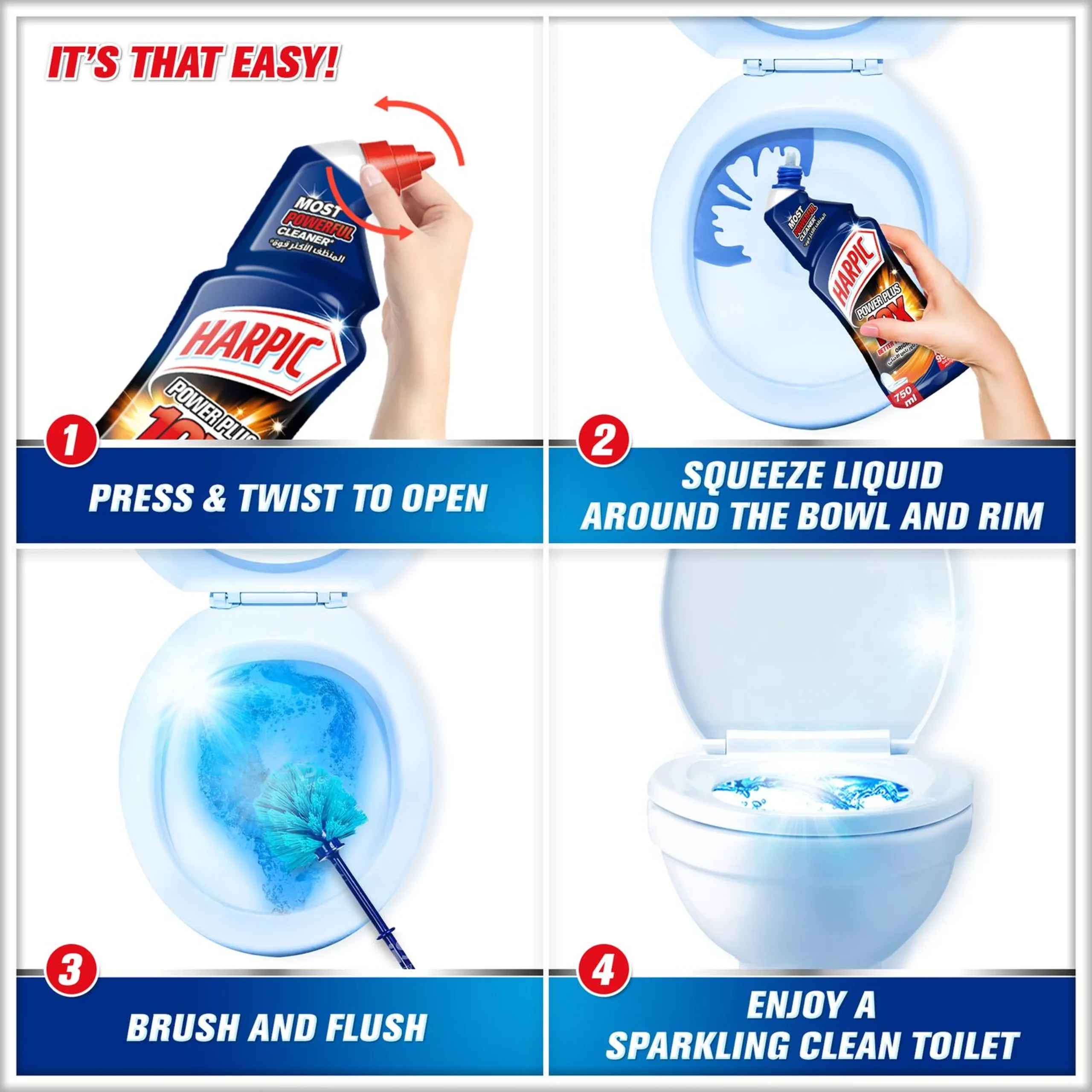 Harpic Disinfectant Toilet Cleaner Liquid, Original - 250 ml | India's # 1 Toilet Cleaner