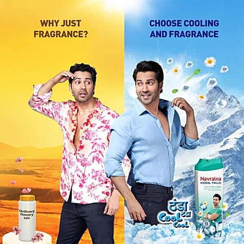 Navratna Cool Talc - Active Deo, 18 g